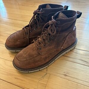 KEEN Utility Men's San Jose 6" Alloy Toe Waterproof Work Boots Red Brown